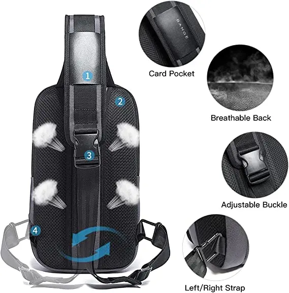 Umhängetasche, Brusttasche, Schultertasche für Damen und Herren