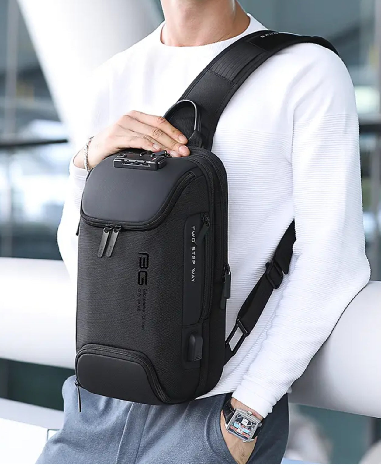 Umhängetasche, Brusttasche, Schultertasche für Damen und Herren