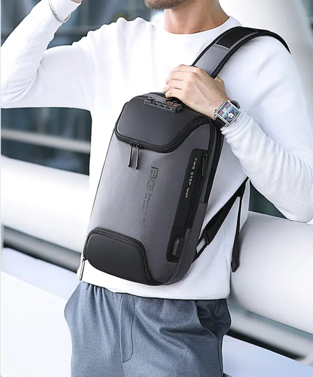Umhängetasche, Brusttasche, Schultertasche für Damen und Herren